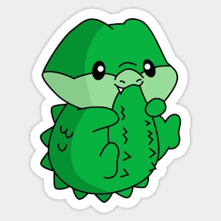 Funny Crocodile Eating Tail! Sticker